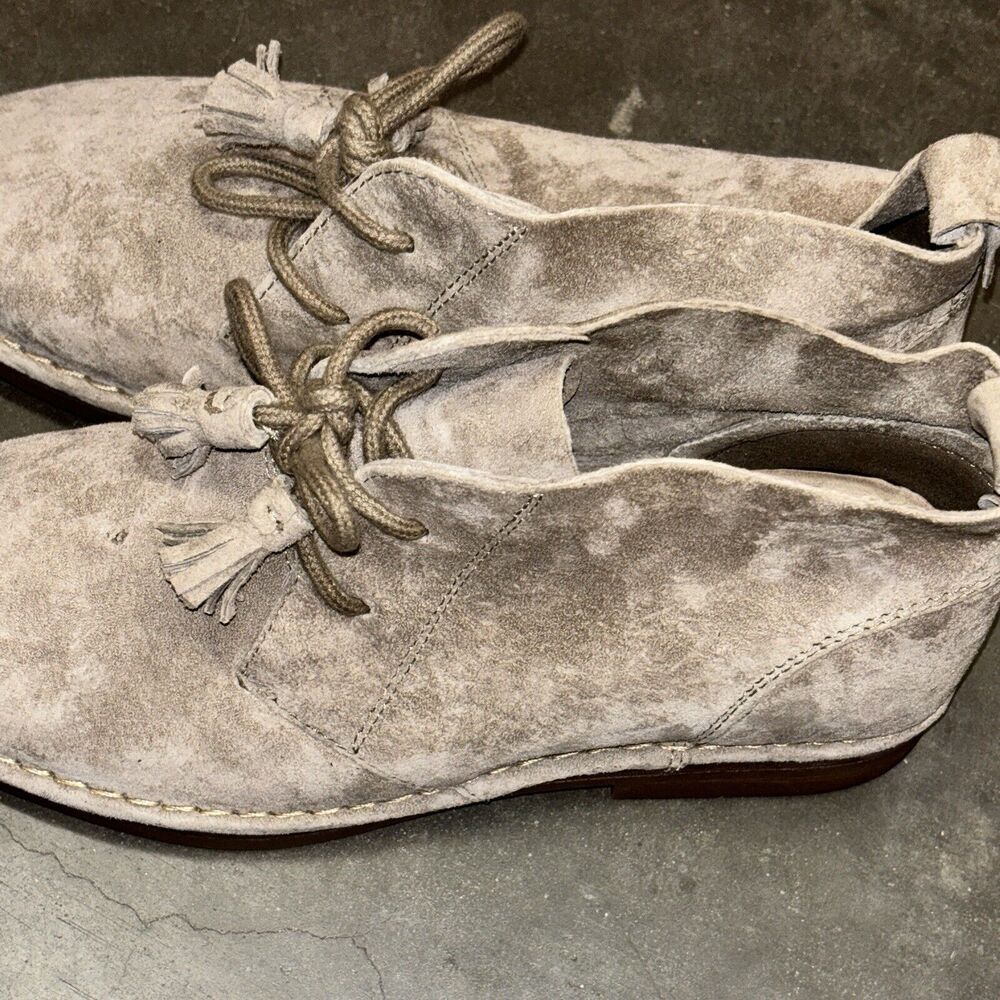 Hush Puppies Sz 6.5 Cyra Catelyn Suede Leather Chukka Ankle Boot Laced Up Casual - Picture 3 of 12